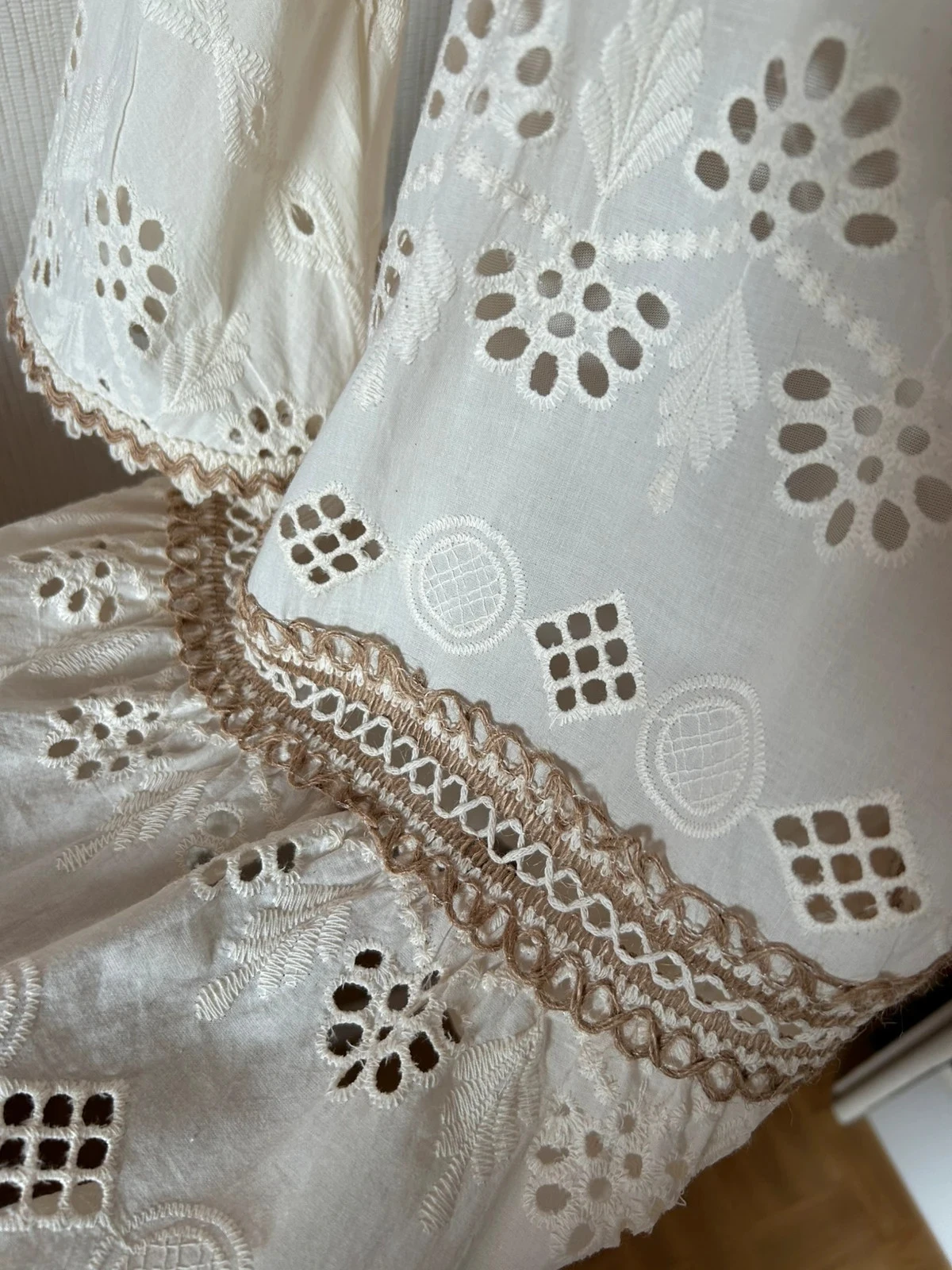 🌾🍃Cotton bohemian cottagecore romantic prairie embroidered dress S/M🌿💐 – photo 13